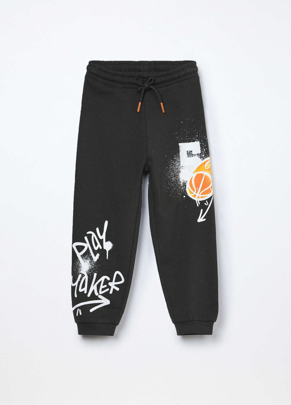 Joggers in french terry di puro cotone bambino