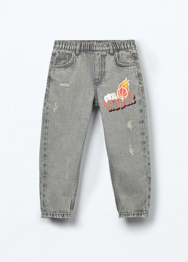 Jeans in misto cotone riciclato bambino