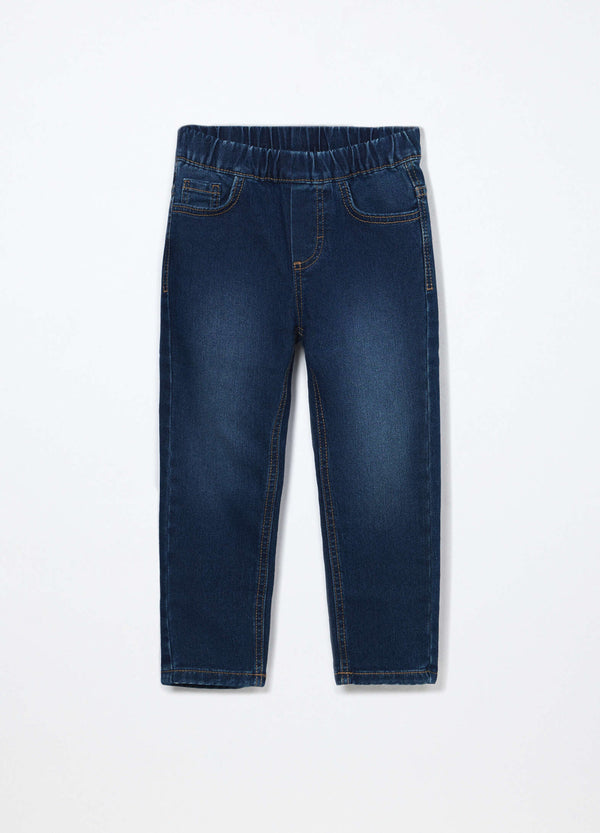 Pantaloni in denim di misto cotone bambina
