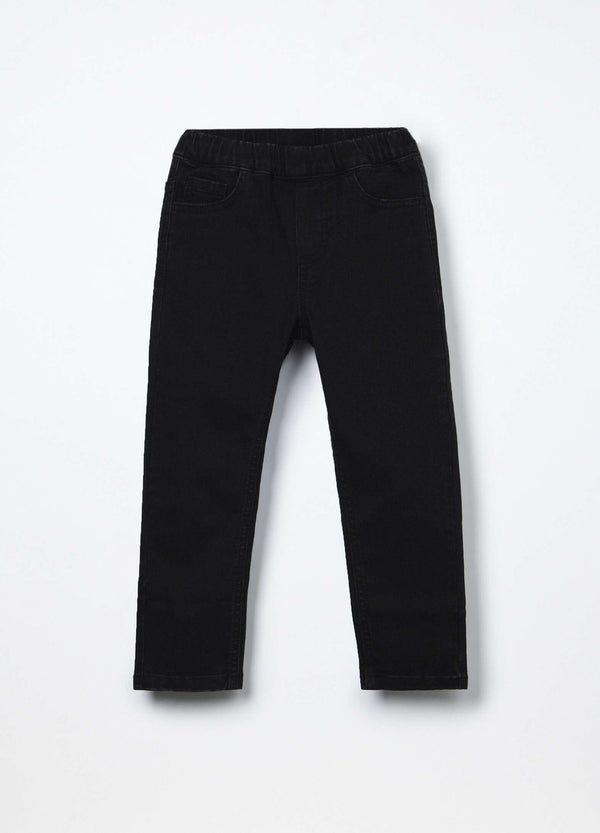 Jeans pull on in cotone stretch bambina