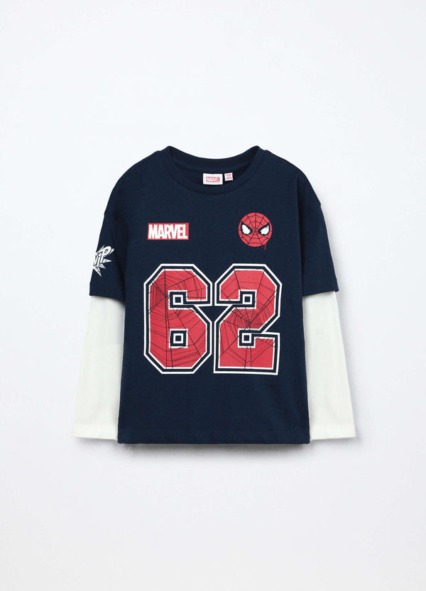 T-shirt a maniche lunghe in puro cotone bambino