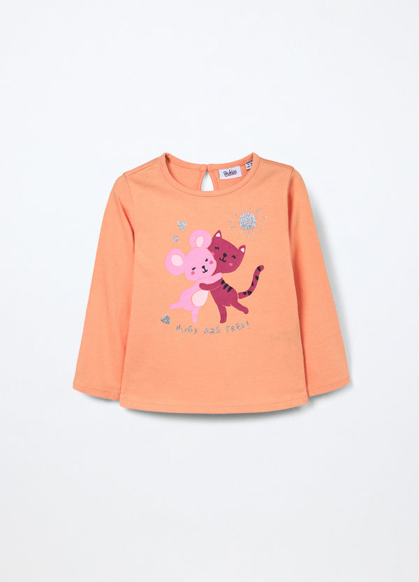 T-shirt in jersey di puro cotone neonata