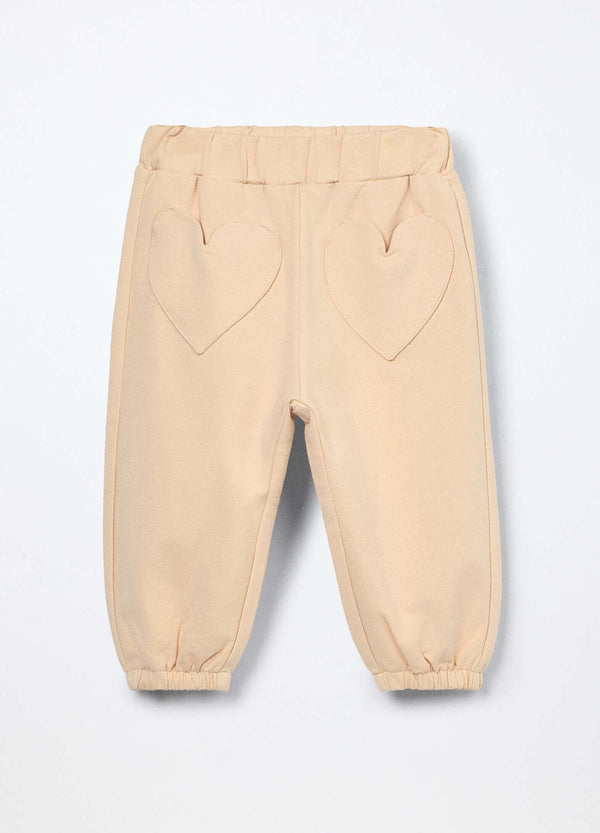 Jogger in french terry di cotone stretch neonata