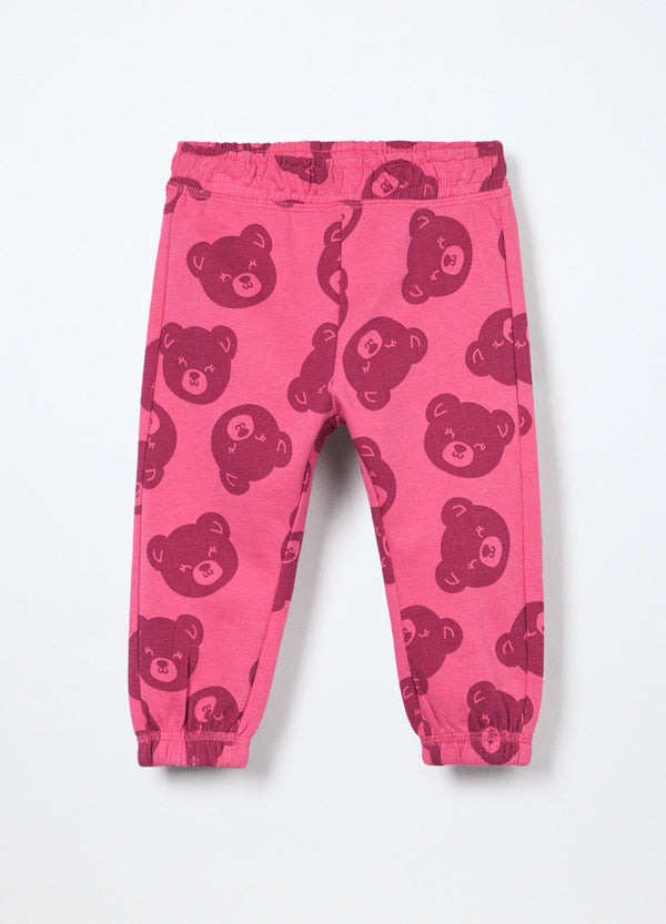 Jogger in french terry di puro cotone neonata