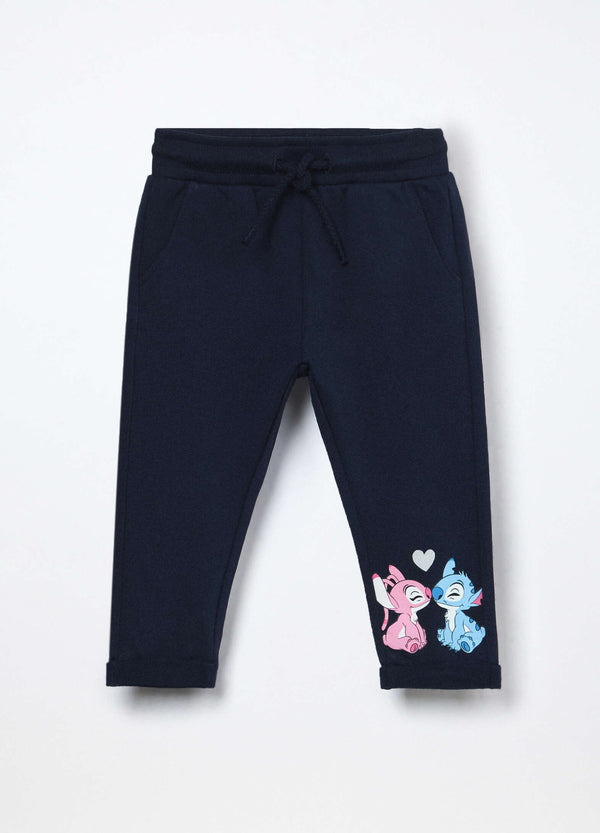 Jogger in french terry di cotone stretch neonata
