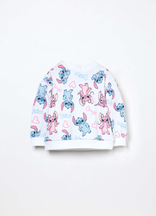 Felpa in french terry di cotone stretch neonata