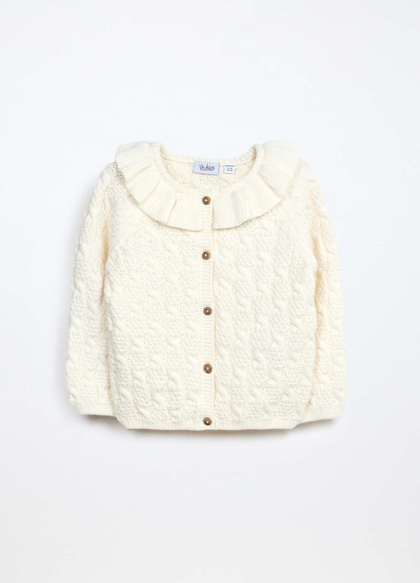 Cardigan tricot in puro cotone neonata