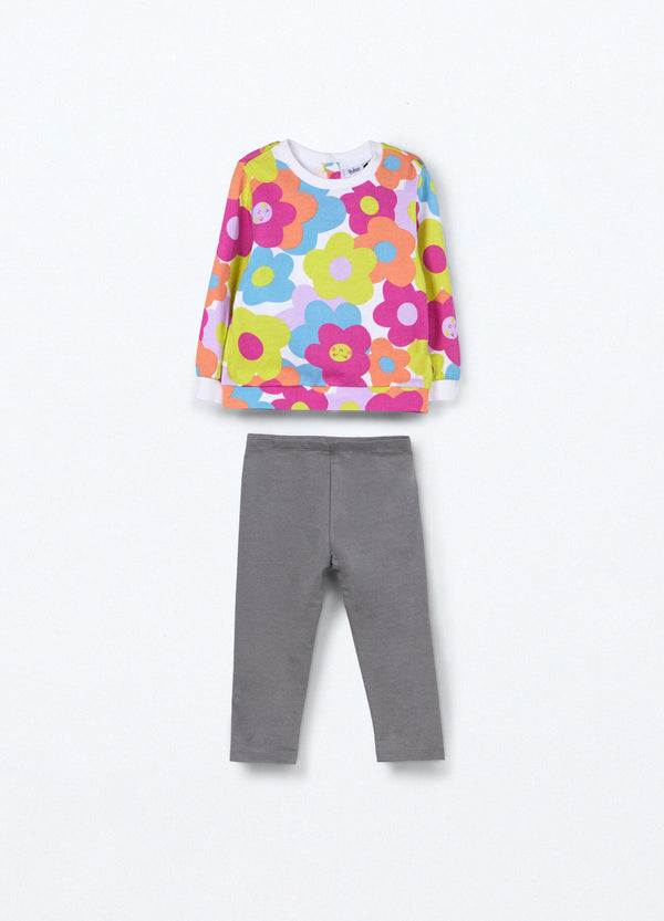 Jogging set in puro cotone neonata