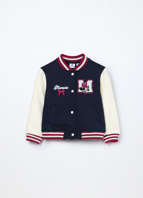 Bomber varsity in felpa misto cotone neonata