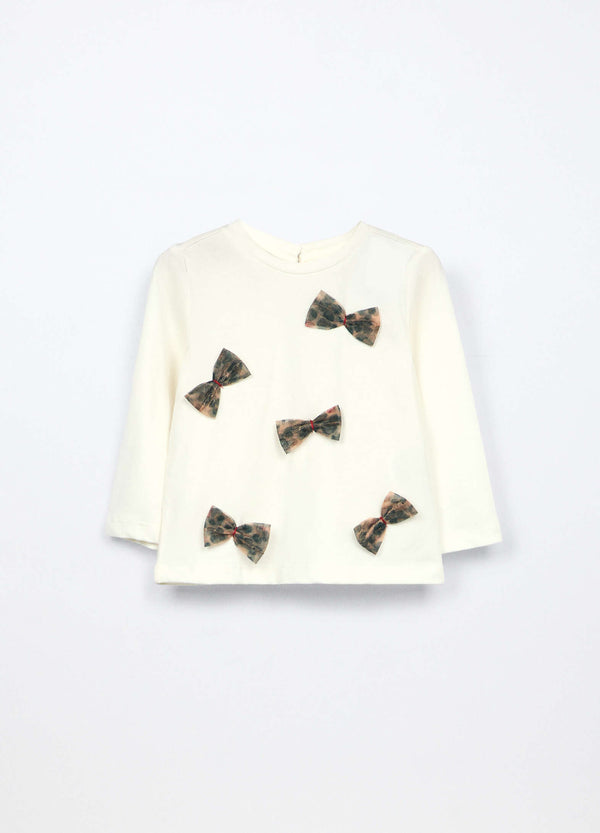 T-shirt in jersey di cotone stretch neonata