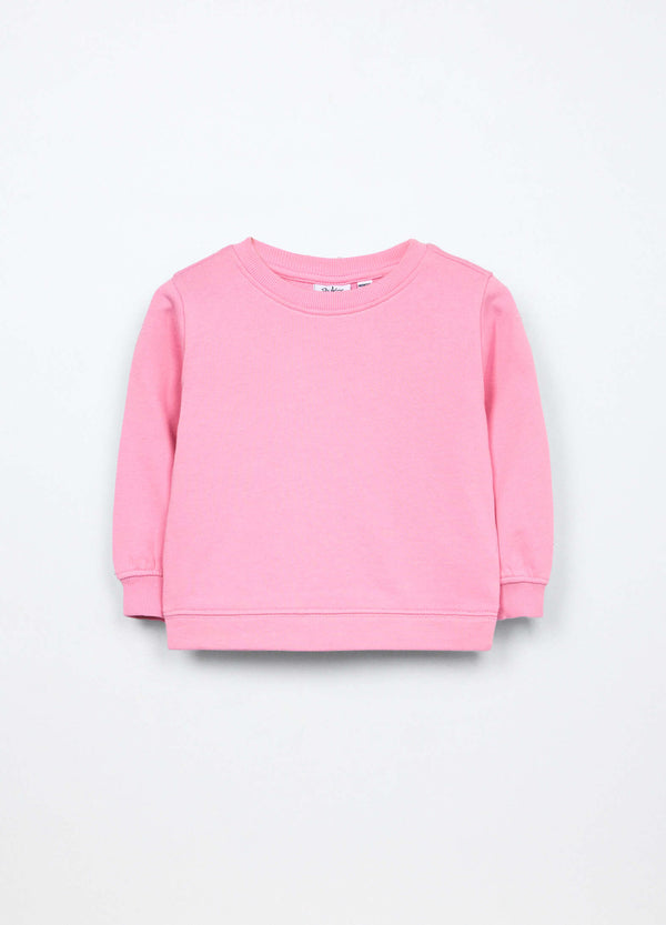 Felpa in french terry di puro cotone neonata