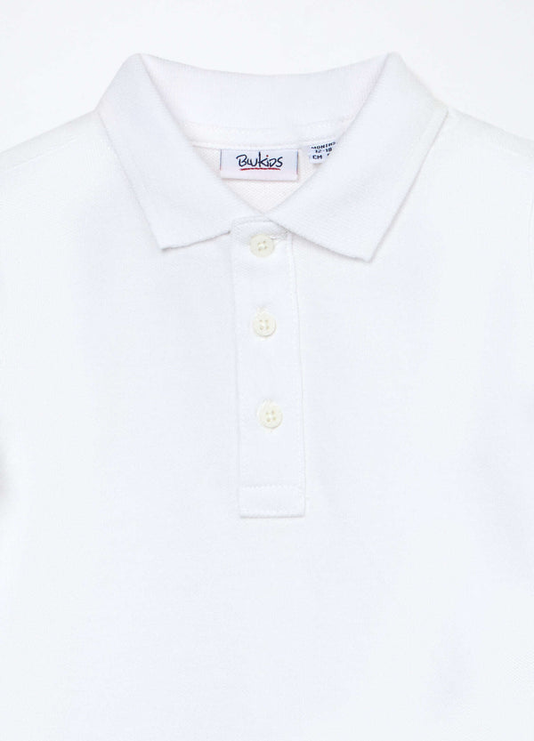 Polo in puro cotone piquet neonato