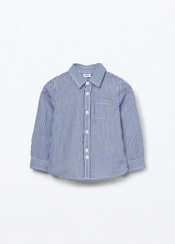 Camicia in popeline di puro cotone neonato