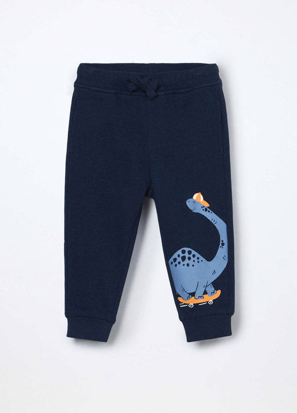 Jogger in french terry di puro cotone neonato