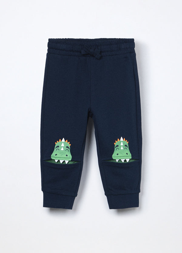 Jogger in french terry di puro cotone neonato