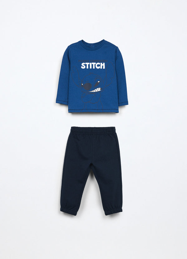 Jogging set in french terry di puro cotone neonato