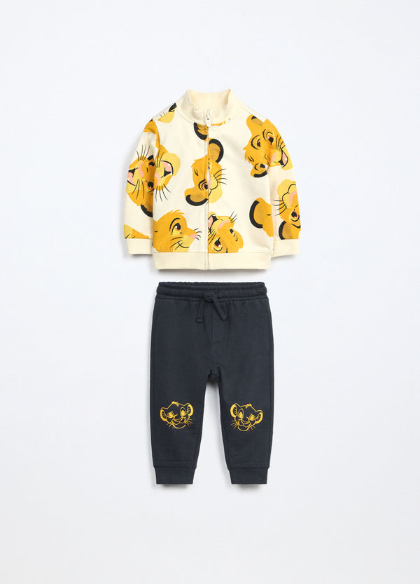 Jogging set in french terry di puro cotone neonato