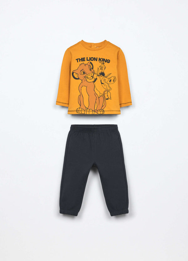 Jogging set in french terry di puro cotone neonato