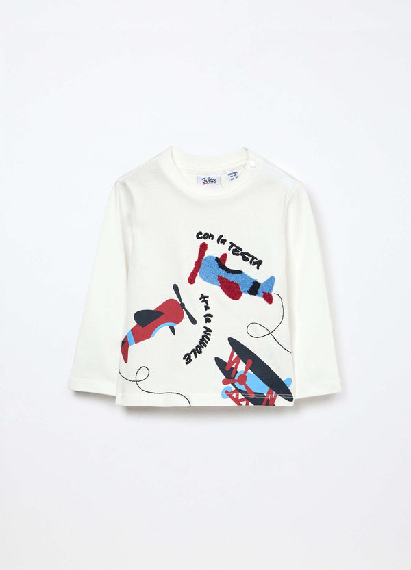T-shirt in jersey di puro cotone neonato