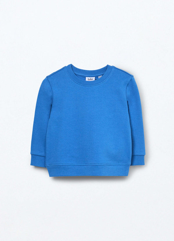 Felpa in french terry di puro cotone neonato