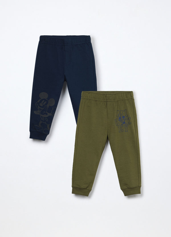 Pack 2 jogger in french terry di puro cotone neonato