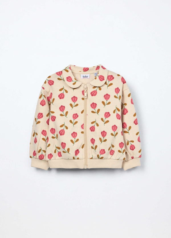 Felpa in french terry di puro cotone neonata