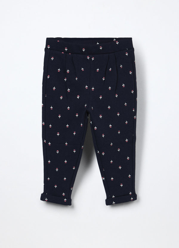 Jogger in french terry di puro cotone neonata