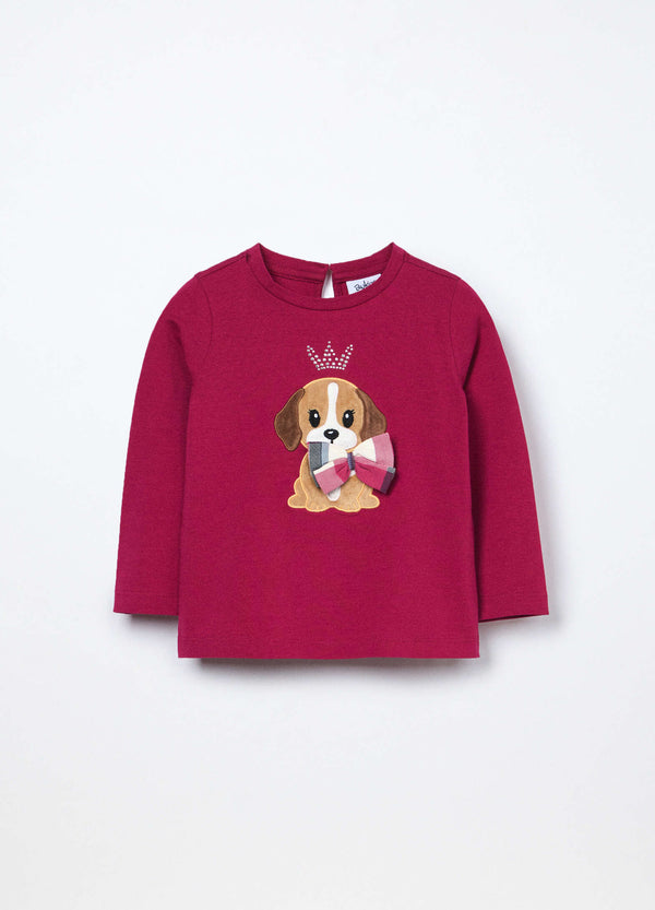 T-shirt in jersey di cotone stretch neonata