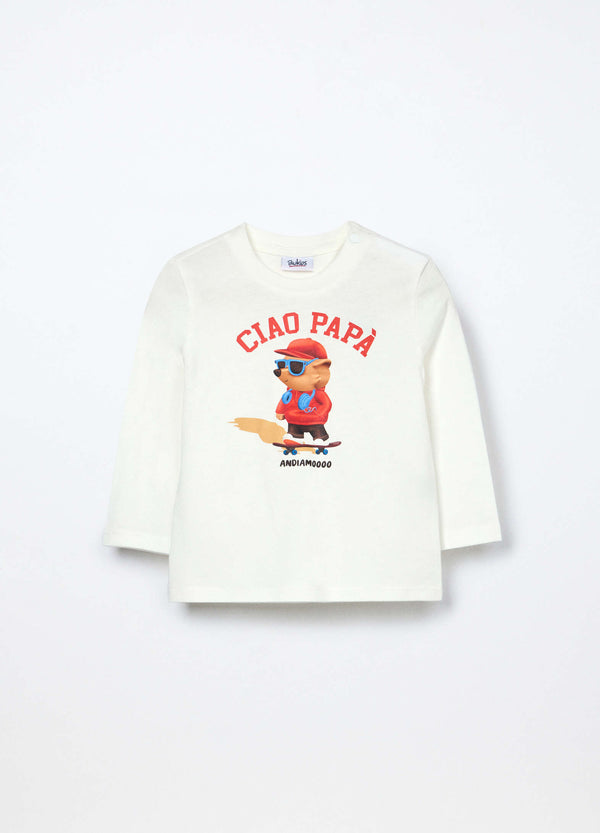 T-shirt in jersey di puro cotone neonato