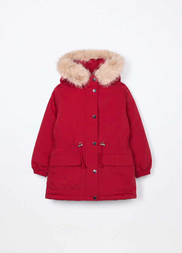 Parka con cappuccio bambina