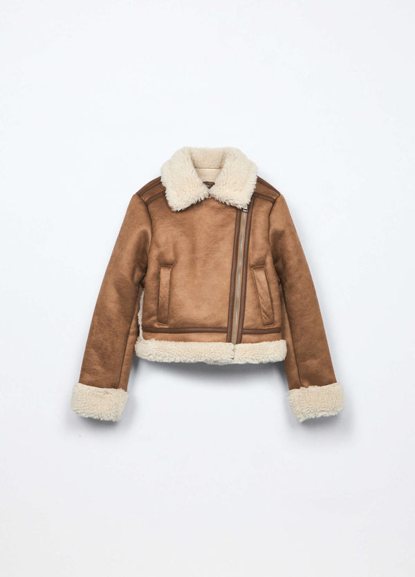 Eco montone full zip ragazza