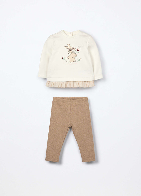 Jogging set in cotone fleece neonata