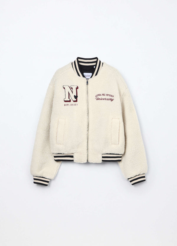 Giacca varsity in sherpa ragazza