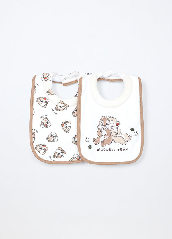 Pack 2 bavaglini in spugna di puro cotone
