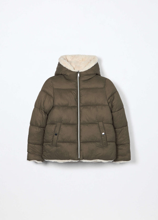 Giubbino imbottito con cappuccio ragazza