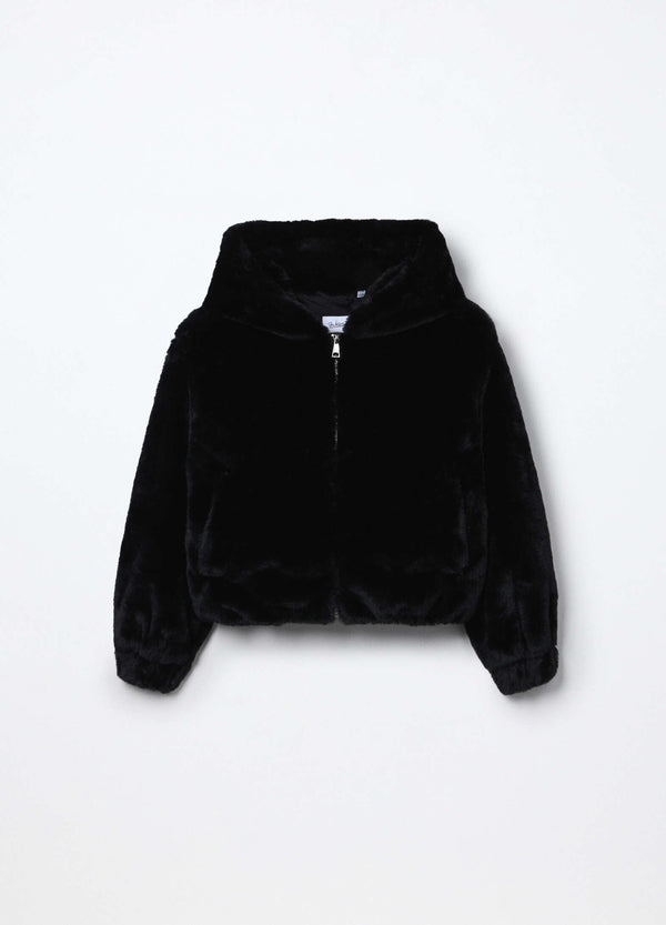 Giacca con cappuccio teddy Blukids ragazza