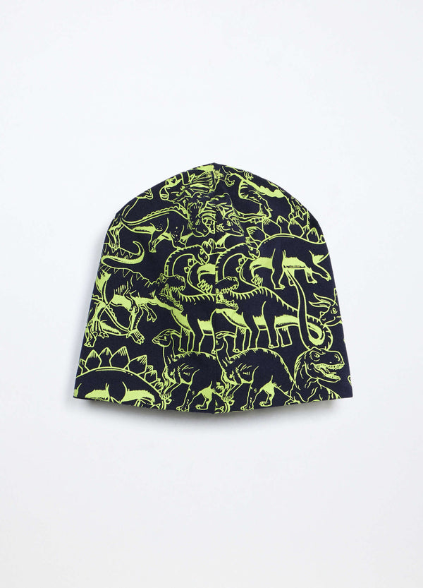Berretto in cotone stretch con stampa