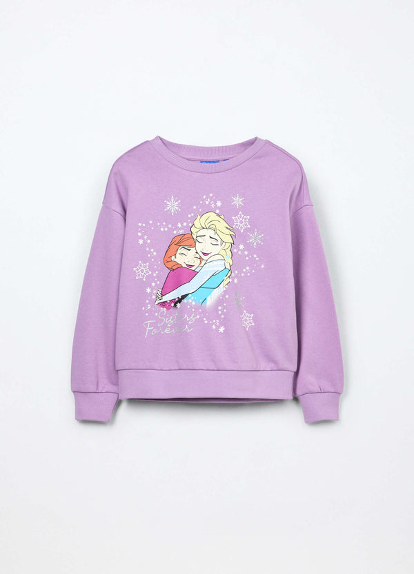 Felpa in french terry di puro cotone bambina