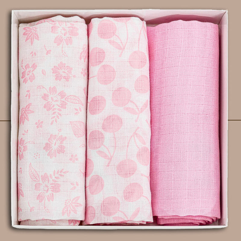 Set 3 quadrati di garza cotone