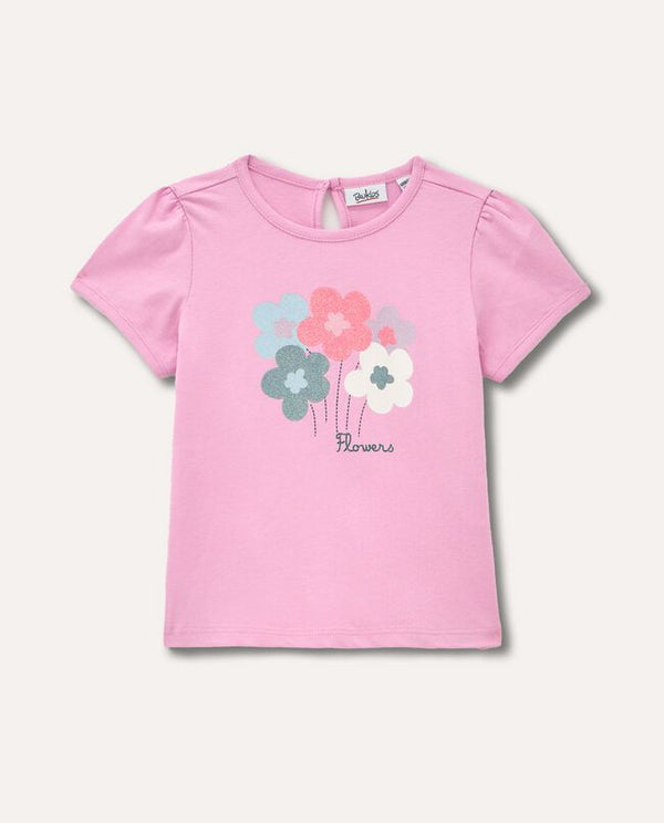 T-shirt in puro cotone con stampa neonata