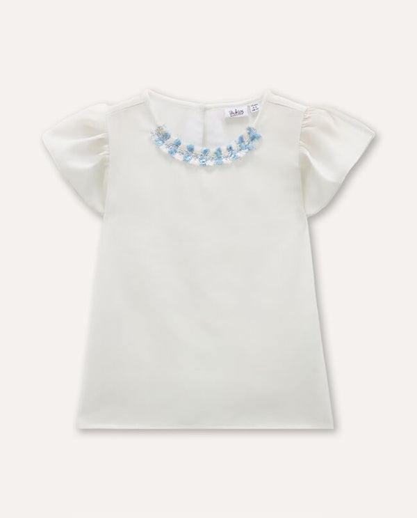 Blusa con maniche ad aletta bambina