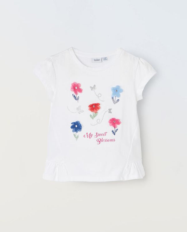 T-shirt in puro cotone bambina