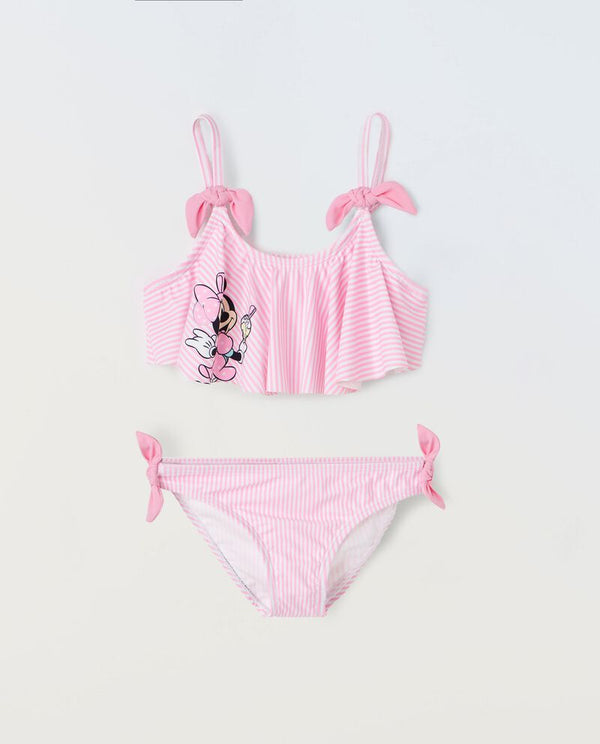 Bikini a fascia con volant bambina