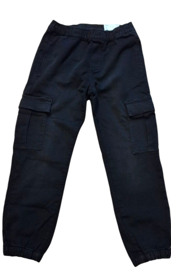Pantaloni cargo in denim di misto cotone ragazzo