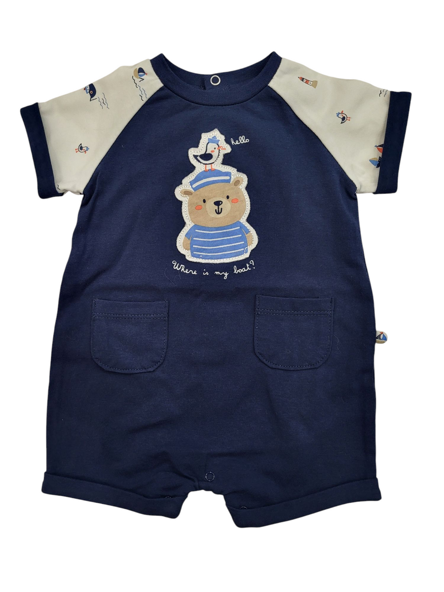 Pagliaccetto in cotone stretch neonato.