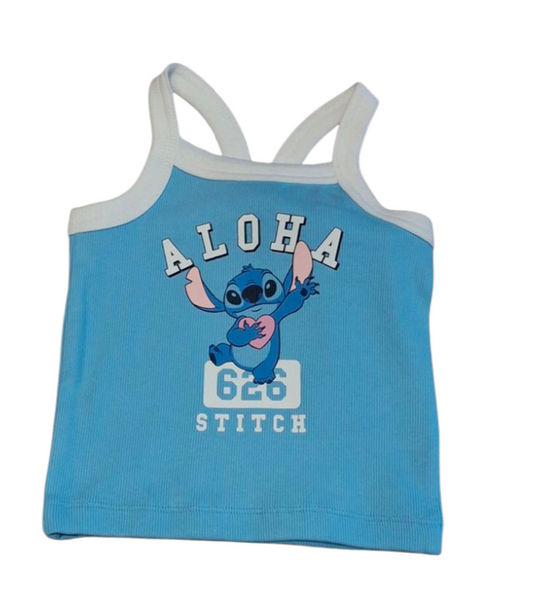 Canotta in costina di cotone stretch bambina