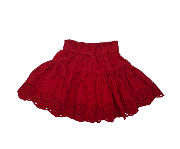 Gonna in puro cotone sangallo bambina