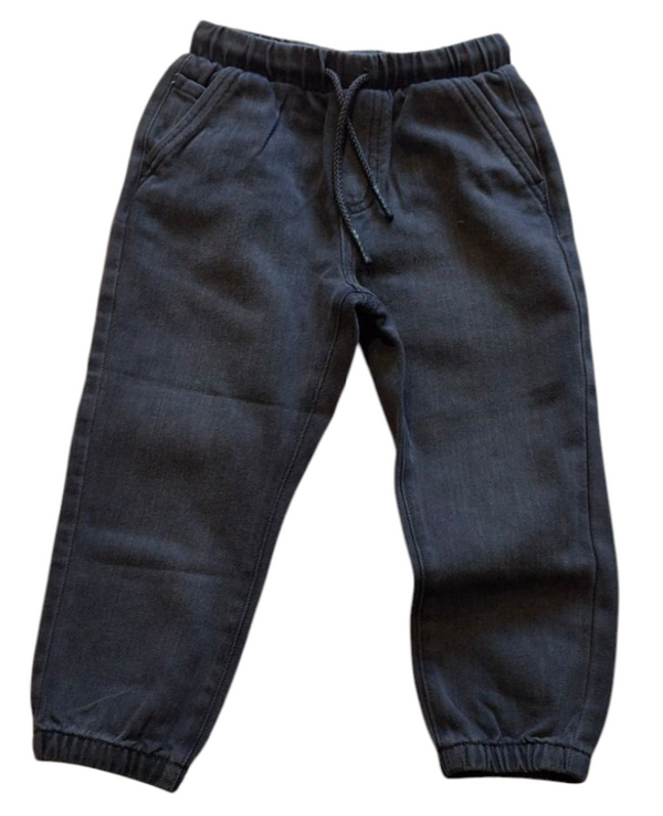 Jogger in denim di misto cotone bambino