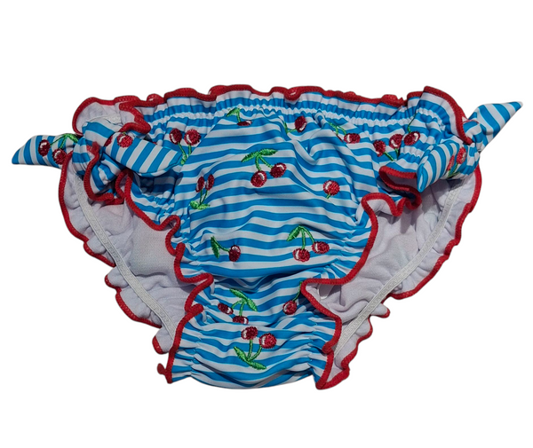 Costume slip a righe neonata