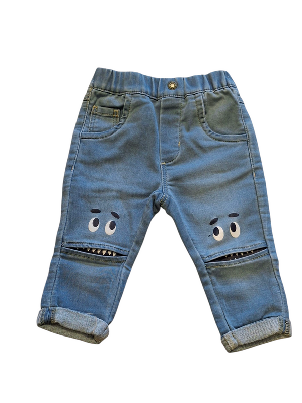 Jeans con vita elasticata neonato